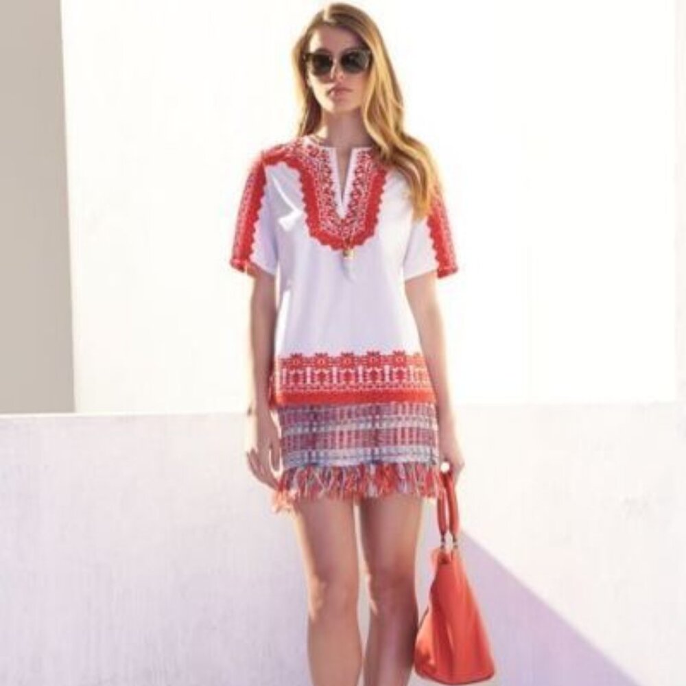 Tory Burch Embroidered 'Isla' Top Size 2